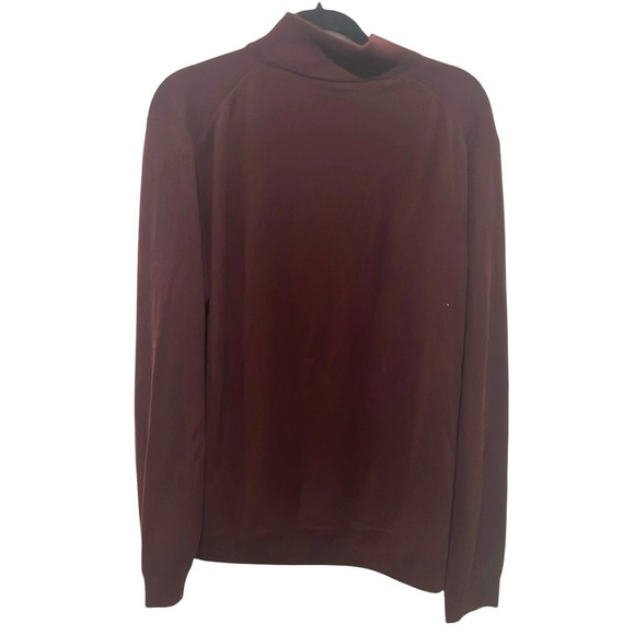 Monte Rosso men’s Italian cashmere maroon 1/4 zip sweater size XL - Picture 2 of 5